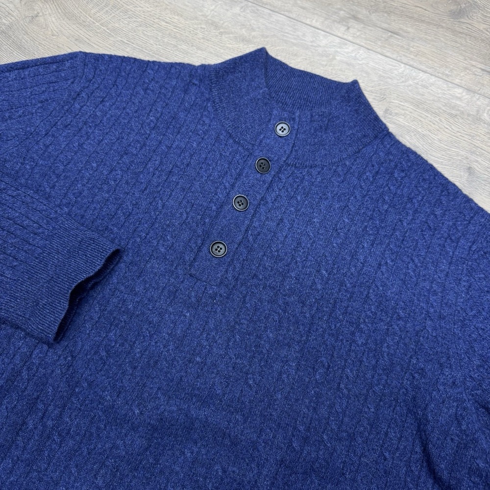 UntuckIt 100% Cashmere Cable Knit Style Sweater Sz XXL Preppy Office Casual
